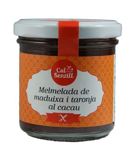 Melmelada de maduixa i taronja al cacau 170 g — conserva artesana de Cal Senzill